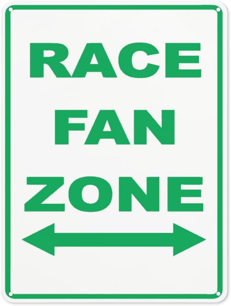 Warning Notice Traffic sign,Race Fan Zone Fast Cars Sign,Aluminum ...