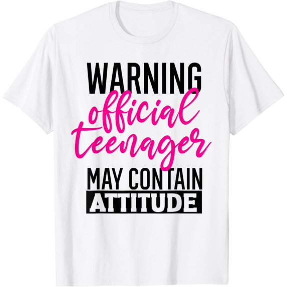 Warning Official Teenager 13th Birthday 13 Year Old Boy Girl T-Shirt