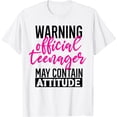 thumbnail image 1 of Warning Official Teenager 13th Birthday 13 Year Old Boy Girl T-Shirt, 1 of 4