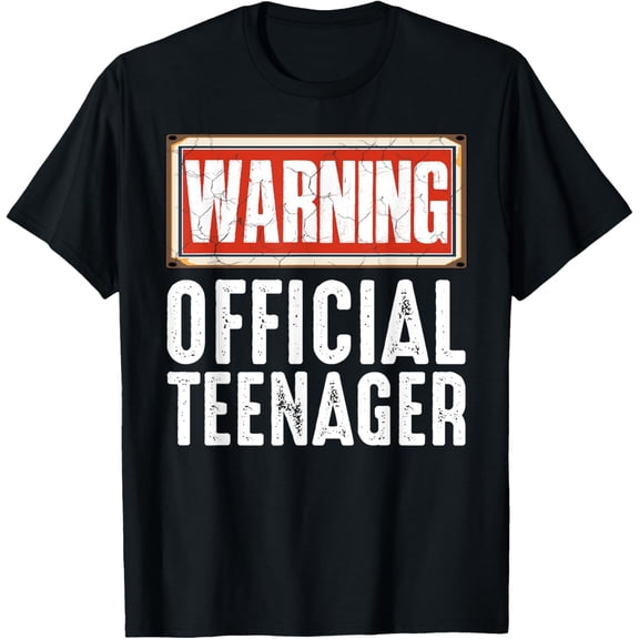 Warning Official Teenager 13th Birthday Gift Funny T-shirt