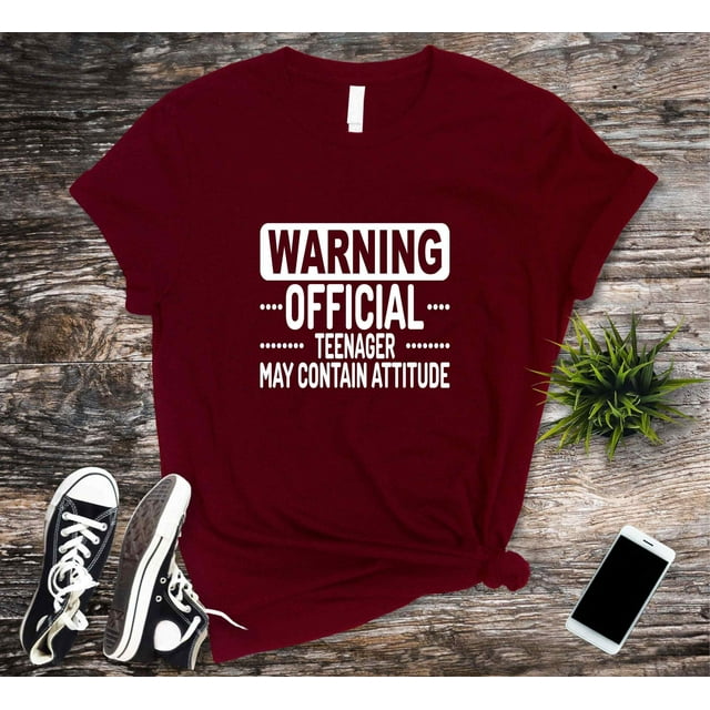 Warning Official Teenager Tshirt, It May Contain Attitude Tshirt, 13th