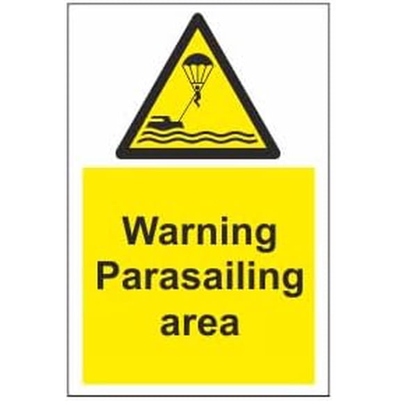 Warning Parasailing area sign Metal Sign 8x12 Inch for Security Use