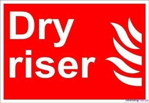 Warning Plaque Dry Riser Fire Sign Courtyard Decoration, Office For ...