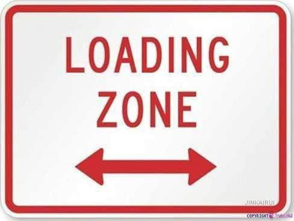 Warning Plaque Loading Zone (both Direction Arrow) Sign Courtyard ...