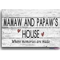 thumbnail image 1 of Warning Plaque Mamaw And Papaw's House, Where Memories Are Made, Distressed Style, Gift For Grandparents, Weatherproof, 8" X 12" Office Outdoor & Indoor Metal Tin Signs, 1 of 4