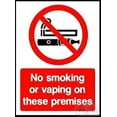 thumbnail image 1 of Warning Plaque No Smoking Or Vaping On These Premises Sticker Metal Tin Signs Wall Art Decor Safety Warning For Outdoor & Indoor 8 X 12 Inch, 1 of 4