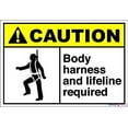 thumbnail image 1 of Street sign warning plaque New Tin Aluminum Retro Body Harness And Lifeline Required Caution Aluminum Metal For Men, Women, Unisex 8 X 12 Inch Office Signs Outdoor & Indoor Sign, 1 of 4