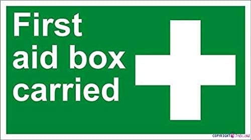 Warning Plaque Tin Metal Sign Retro First Aid Box Carried Safety Metal ...
