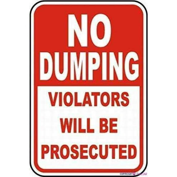 Street sign warning plaque Tin Wall Art 8''x12'' Violators Prosecuted No Dumping For Property New Metal Aluminum Office Signs Outdoor & Indoor Sign