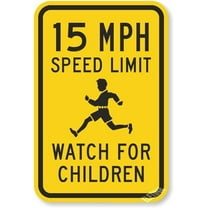 Warning Plaque Wall Decor 25 MPH Speed Limit - Watch For Children Sign Road Sign Business Sign Metal Tin Sign 8 X 12 Inch