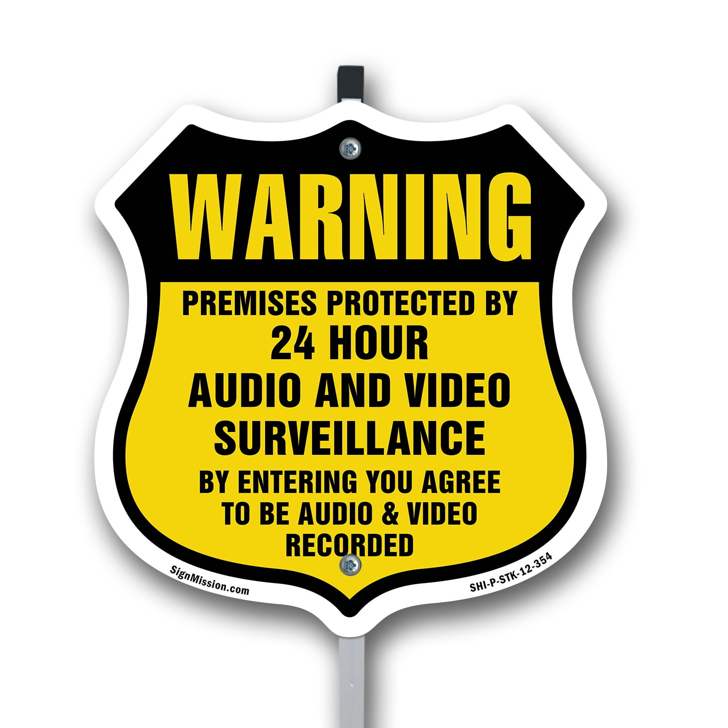 Warning Premises Protected By 24 Hour Audio And Video Surveillance By ...