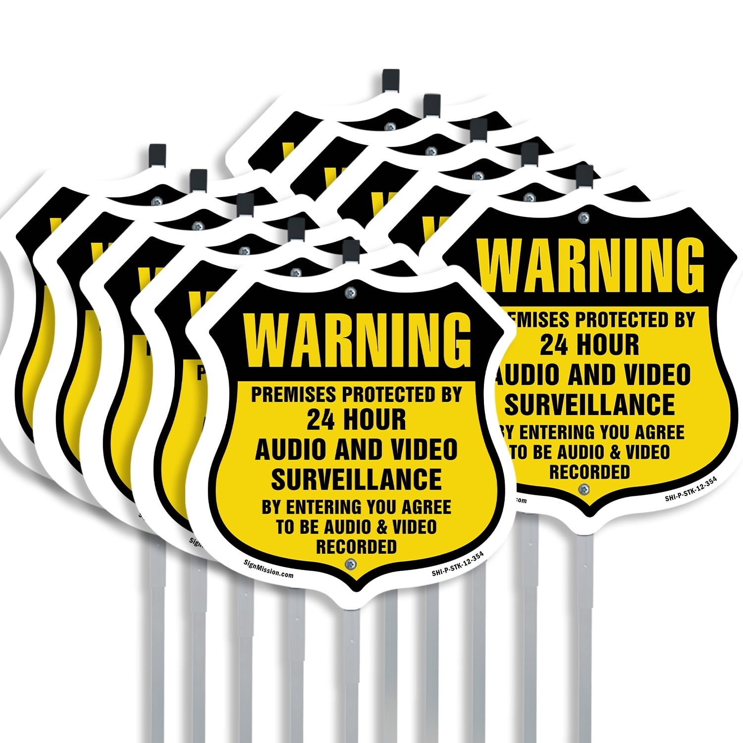 Warning Premises Protected By 24 Hour Audio And Video Surveillance By ...