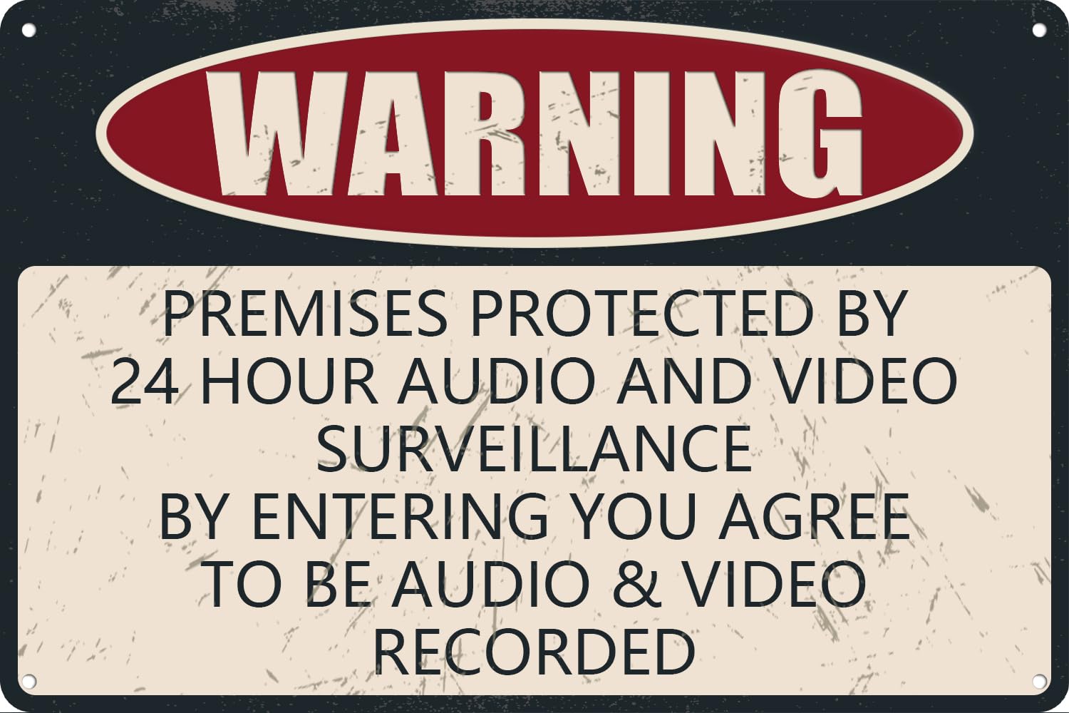 Cartello Di Avvertimento "Premises Protected By CCTV" – Adesivo In Vinile Nero, 200x150 Mm Per Esterni/Interni