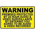 thumbnail image 1 of Warning Premises Under 24 Hr Audio Video Surveillance Vintage Tin Sign - 12×8 Inches, Metal Warning Decor, Home Farm Bar Coffee Shop Club Wall Decor, 1 of 6