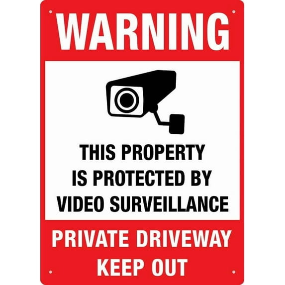 Warning Private Driveway Keep Out 12X8 Inch Tin Sign Great For Garden And Yard Wall Decor
