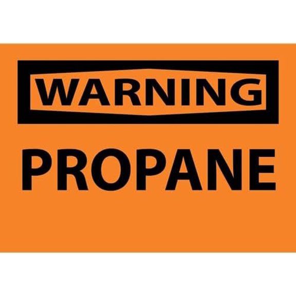 Warning Propane Sign - Chemical and HazMat Metal Sign 8x12 Inch for Security Use