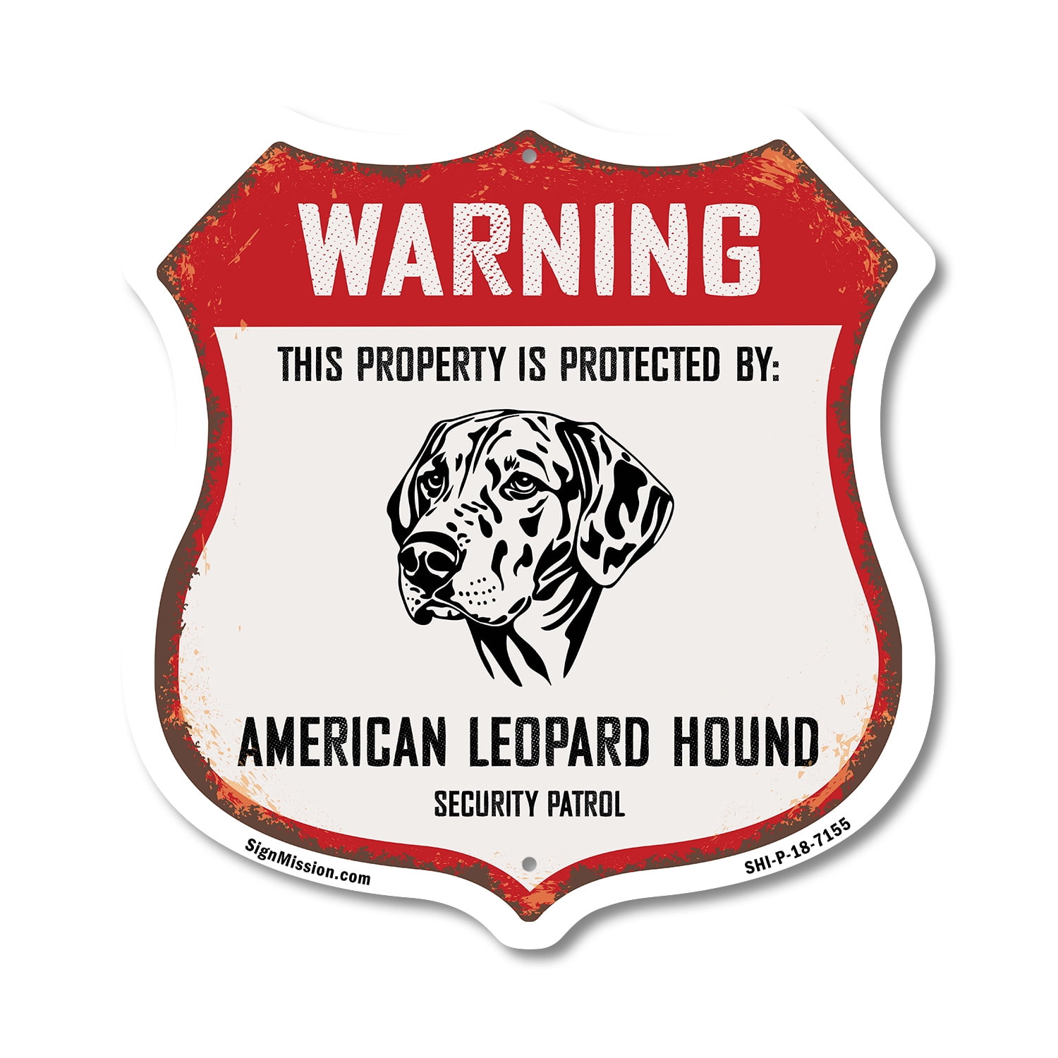 Warning This Property is Protected by American Leopard Hound (2 Pack ...