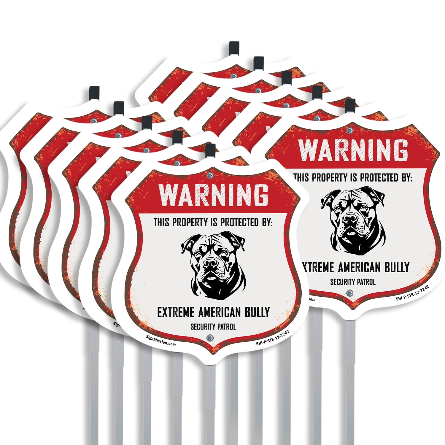 Warning This Property is Protected by Extreme American Bully (10 Pack ...