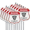 thumbnail image 1 of Warning This Property is Protected by Glen Of Imaal Terrier (10 Pack) 12 inch X 12 inch Shield Shaped Commercial Grade Plastic Signs with Aluminum Mounting Stakes Weather Resistant Made, 1 of 8