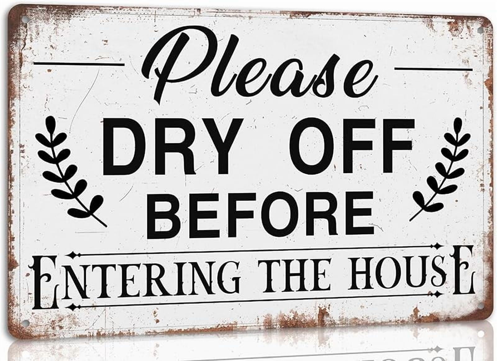 Please Dry off Before Entering the House Metal Tin Sign Swimming Pool ...