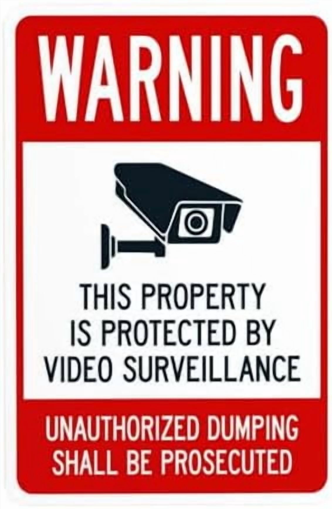 Sign 7465 Warning This Property Protected By Video Surveillance Unauthorized ...