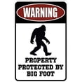 thumbnail image 1 of Warning Property Protected by Big Foot – Funny Metal Decor Gift Sign, 1 of 5