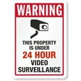 thumbnail image 1 of Warning Property Under Surveillance Metal Sign Weatherproof Size: 8 x 12 Inch, 1 of 5