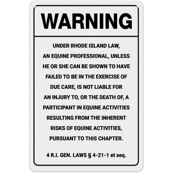 Warning Rhode Island Equine Ri Retro Vintage Sign Home Bar Pub Kitchen Restaurant Wall Deocr Plaque Signs 12X8Inch