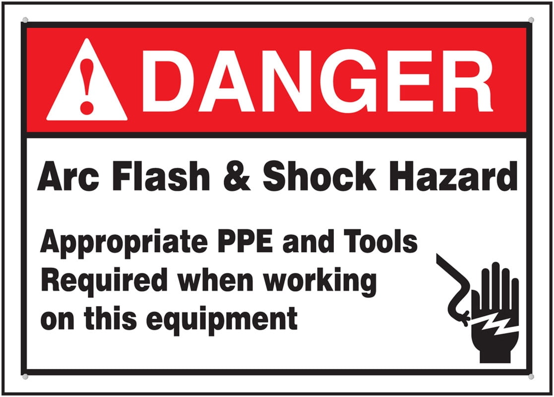 Warning Safety Label Arc Flash Shock Hazard Appropriate Ppe And Tools ...