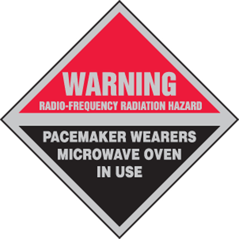 Warning Safety Sign Radio Frequency Radiation Hazard Pacemaker Wearers