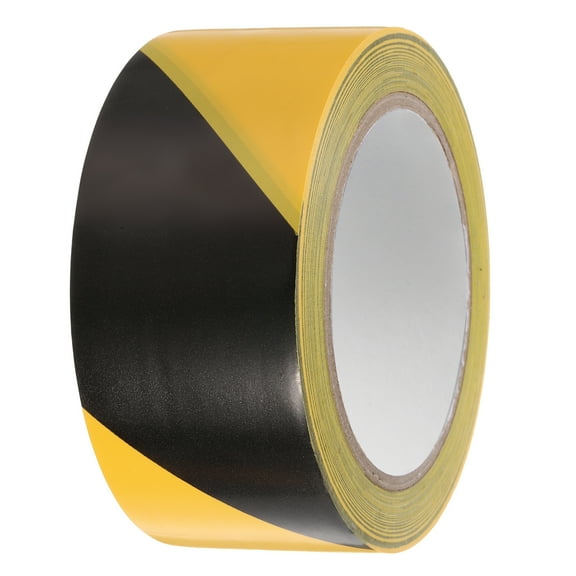 Warning Safety Stripe Tape,Black Yellow Adhesive Tape for Wall, Floor, Pipes and Equipment Marking, 2 Inch x 108 Ft