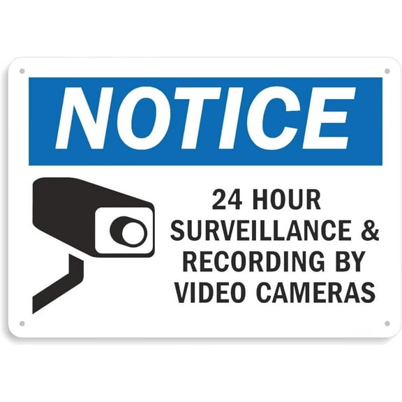 Warning Security Cameras In Use Sign, 12"x16" Aluminum Sign