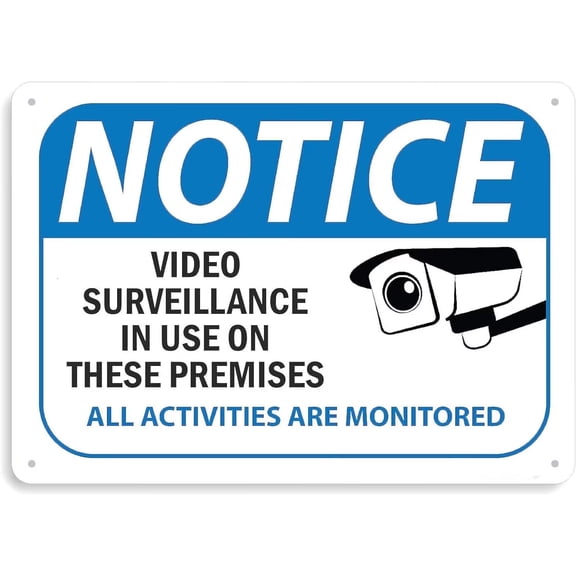 Warning Security Cameras In Use Sign, 12"x16" Aluminum Sign