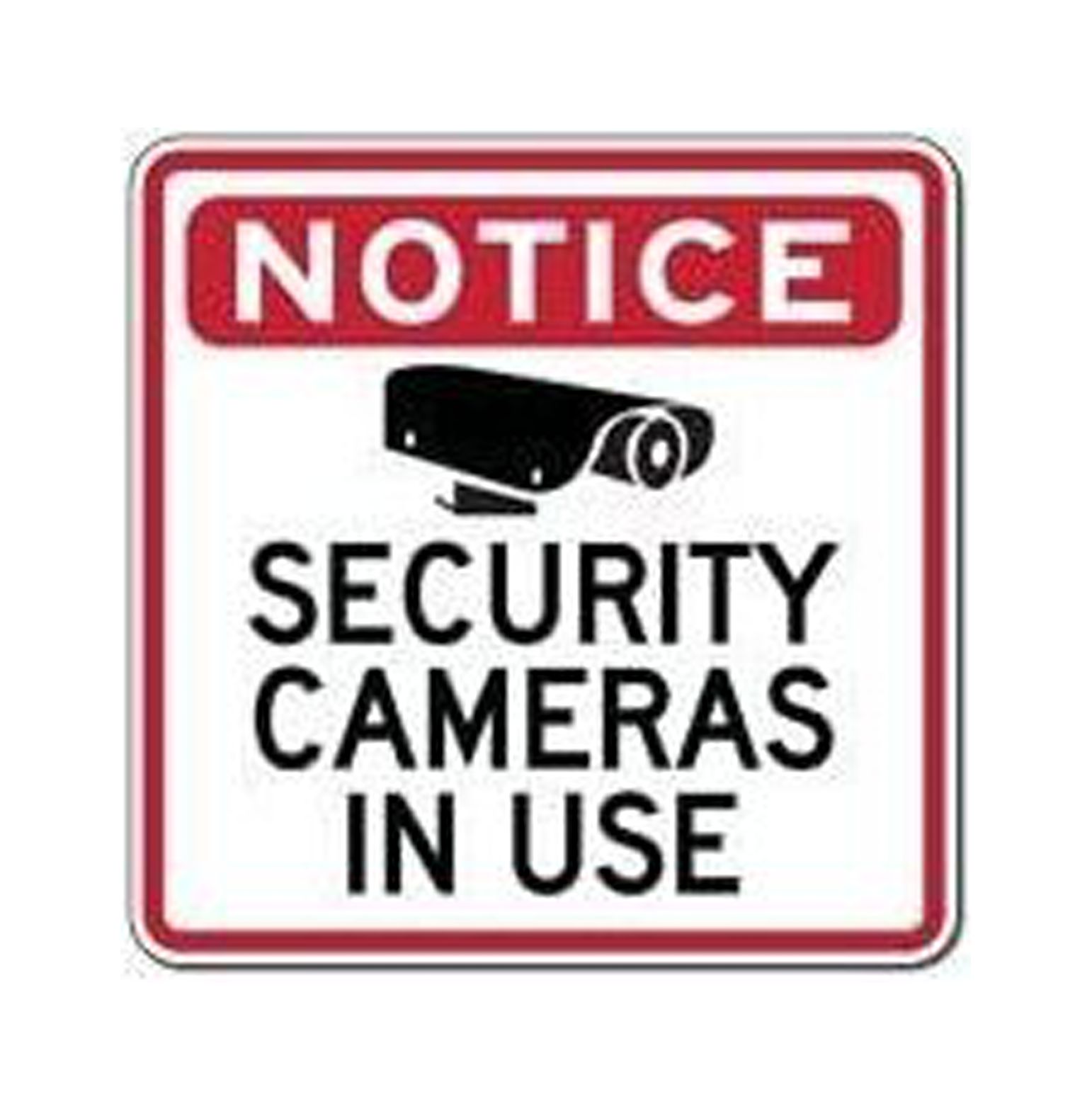 Warning Security Cameras In Use Sign 24x24 Reflective Rust Free