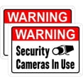 thumbnail image 1 of Warning Security Cameras in Use Sign,14 x 10 Inches,Reflective Aluminum,UV Printed,Weather Resistant,Waterproof,Durable Ink,Easy to Mount,Outdoor or Indoor Use,2 Pack, 1 of 5