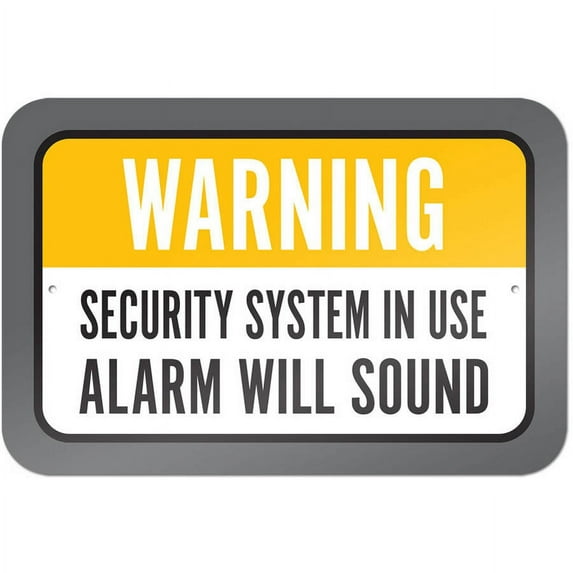 Warning Security System In Use Alarm Will Sound Sign