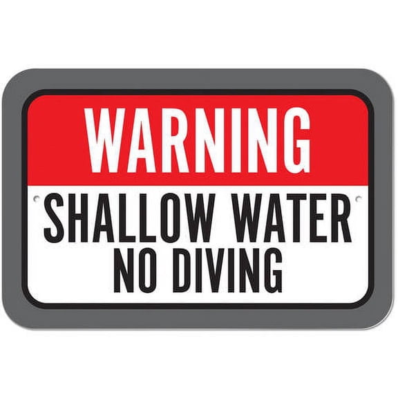 Warning Shallow Water No Diving Sign