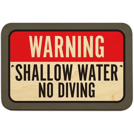 Warning Shallow Water No Diving Sign