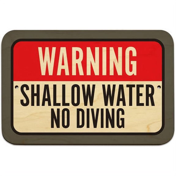 Warning Shallow Water No Diving Sign