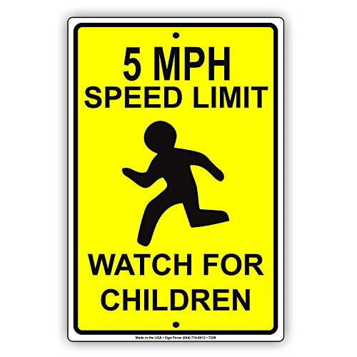 Warning Sign 5 MPH Speed Limit Watch for Children Road Sign Business ...