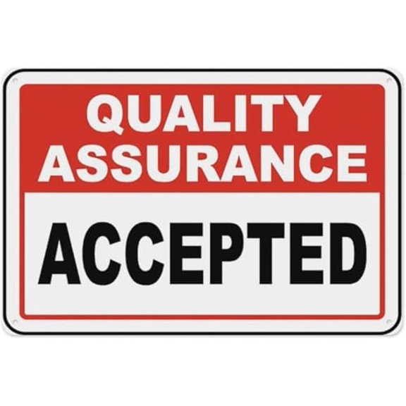 Warning Sign - Accepted, Aluminum Tin Warning Sign, Fits Home, Outdoor, Garden Areas Indicating Accepted Items Like Drop-Off Zones, 12X8 Inch