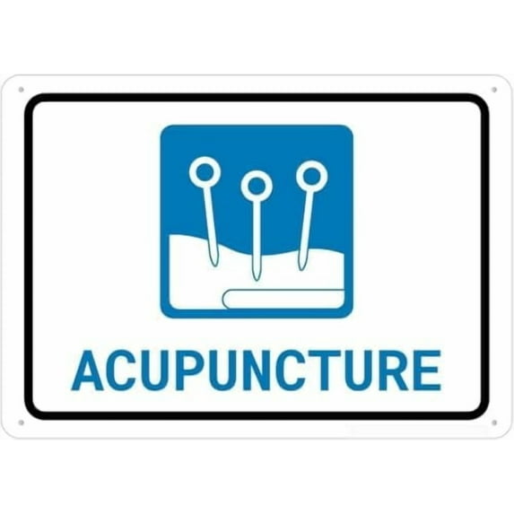 Warning Sign - Acupuncture, Rust Free Aluminum Metal Sign, Durable Weatherproof Outdoor Use for Home Acupuncture Clinic Exteriors, 12X8 Inch