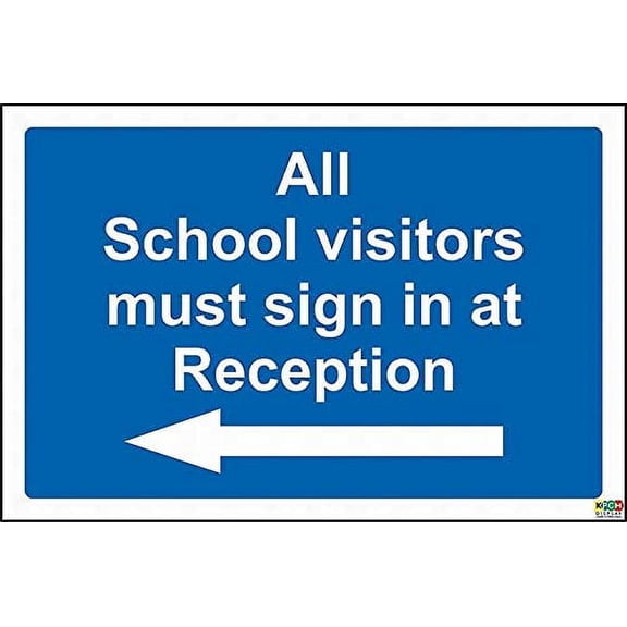 Warning Sign All School Visitors Must Sign Road Sign Business Signes Metal Tin Sign Size: 12 x 16 inch