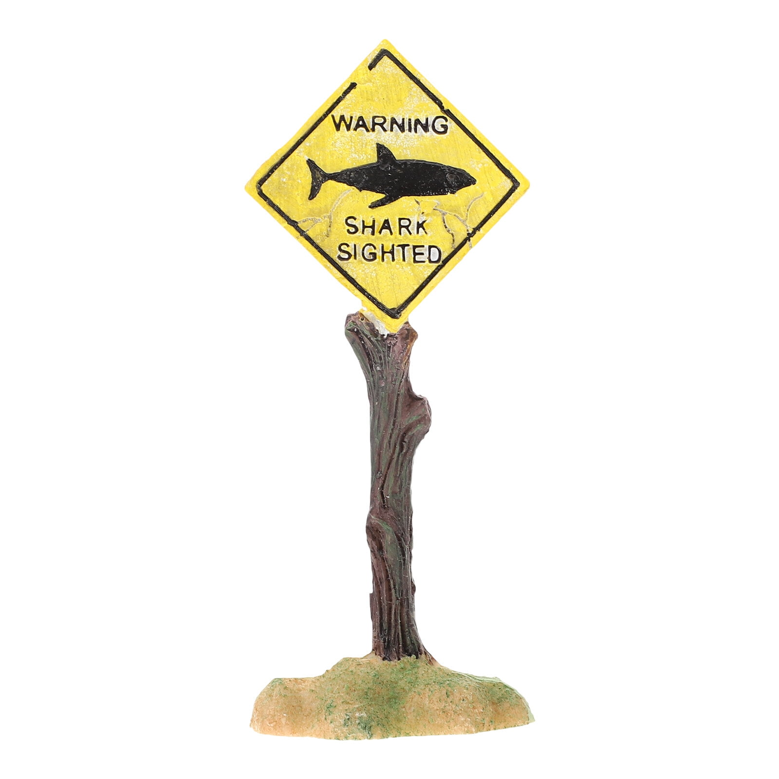 Resin Shark Warning Sign Decor for Fish Tank Aquarium Decoration 1 Pc ...