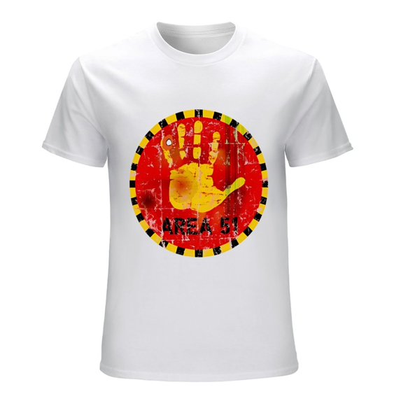 Warning Sign Area Fifty One Men's Tee for UFO and Conspiracy Fans