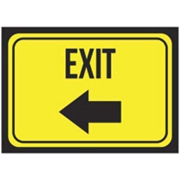 Warning Sign - Arrow Wall Decor Aluminum Metal Exit Left Arrow Print, Business Office Store Notice Sign, Road Signs, Suitable for Offices, Stores to Mark Left-Arrow Exits, 12X8 Inch
