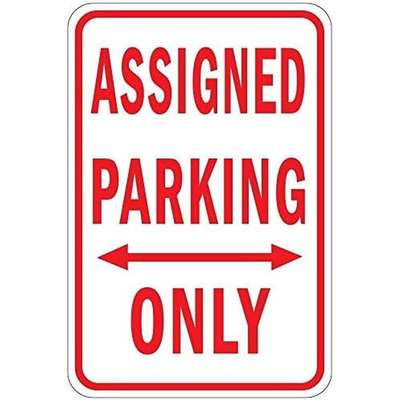 Warning Sign Assigned Parking Only Sign Business Sign 12X8 Inches Metal Tin Sign