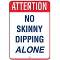 thumbnail image 1 of Warning Sign Attention No Swimming Suits After Dark Activity Sign Business Sign 12X8 Inches Metal Tin Sign, 1 of 4