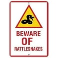thumbnail image 1 of Warning Sign Beware of Rattlesnakes Activity Sign Campground Signs Sign Business Sign 12X8 Inches Aluminum Metal Tin Sign, 1 of 4