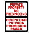 thumbnail image 1 of Warning Sign Bilingual Private Property No Trespassing Sign. English & Spanish Security Signs Road Sign Business Sign 12X16 Inches Aluminum Metal Tin Sign, 1 of 5